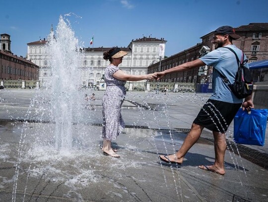 Eight cities on red alert as heatwave across Italy intensifies, Turin - 11 Jul 2023