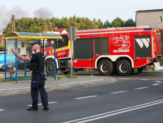 Evacuations as chemicals facility is on fire near Zielona Gora, Poland - 22 Jul 2023