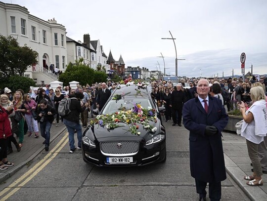 Fans gather to watch procession of Sinead O'Connor, Bray, Ireland - 08 Aug 2023