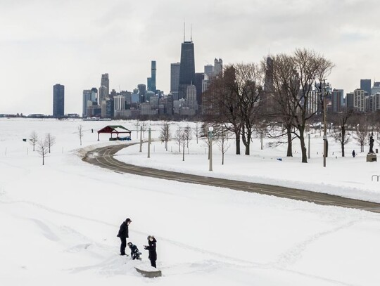 US in the grips of a winter storm, Chicago, USA - 16 Feb 2021