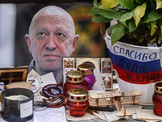 People pay tribute to late Wagner chief Prigozhin in Moscow, Russian Federation - 03 Sep 2023