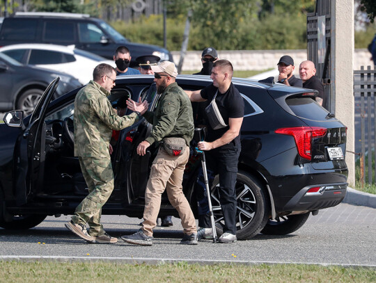 Funeral of Wagner Group alleged co-founder Utkin killed in plane crash, Mytishchi, Russian Federation - 31 Aug 2023