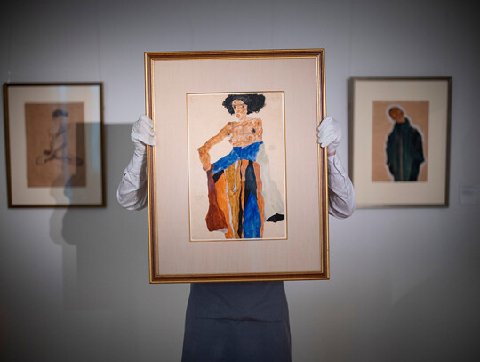 Egon Schiele exhibition at Bonhams auction house in London, United Kingdom - 31 Oct 2022