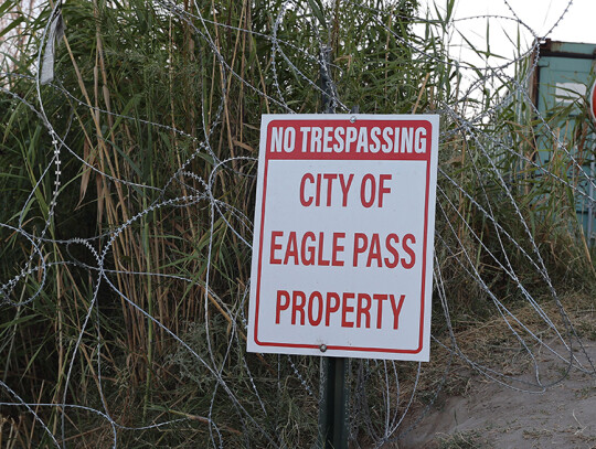 Buoys placed in Rio Grande, Eagle Pass, USA - 01 Aug 2023