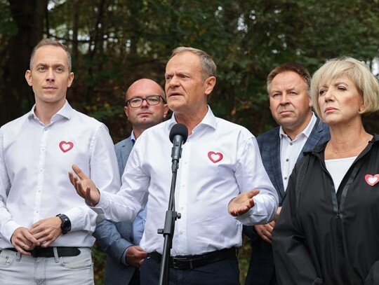 Civic Platform party Parliamentary elections campaign, Zgierz, Poland - 04 Oct 2023