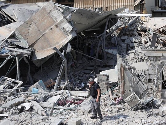 Destruction in Tel Aviv following Hamas rocket attacks, Israel - 08 Oct 2023