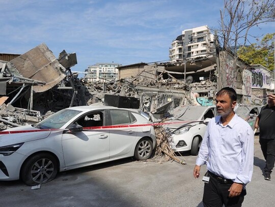 Destruction in Tel Aviv following Hamas rocket attacks, Israel - 08 Oct 2023