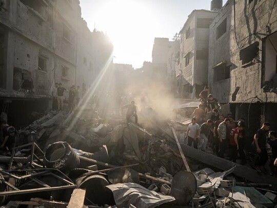 Devastation in Gaza following Israeli rocket attacks - 12 Oct 2023