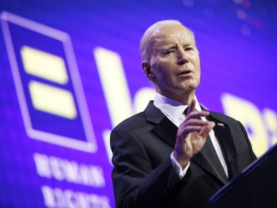 President Joe Biden speaks at the Human Rights Campaign's national dinner, Washington, D.C., USA - 14 Oct 2023