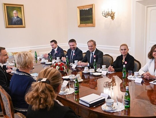 Polish president meets with Civic Coalition in Warsaw, Poland - 24 Oct 2023