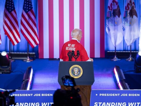 US President Joe Biden With Union Members in Illinois, Belvidere, USA - 09 Nov 2023