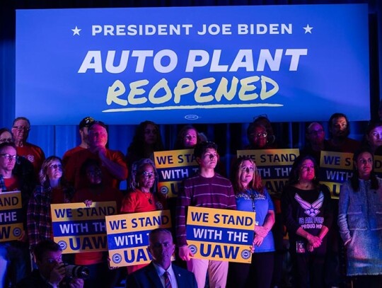 US President Joe Biden With Union Members in Illinois, Belvidere, USA - 09 Nov 2023