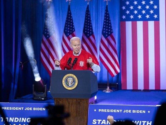 US President Joe Biden With Union Members in Illinois, Belvidere, USA - 09 Nov 2023