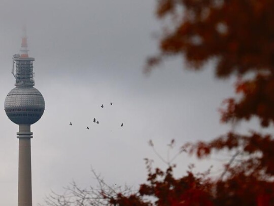 Rainy fall weather in Berlin, Germany - 20 Nov 2023