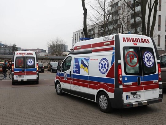 Ambulances depart for Ukraine from Warsaw, Poland - 08 Mar 2022