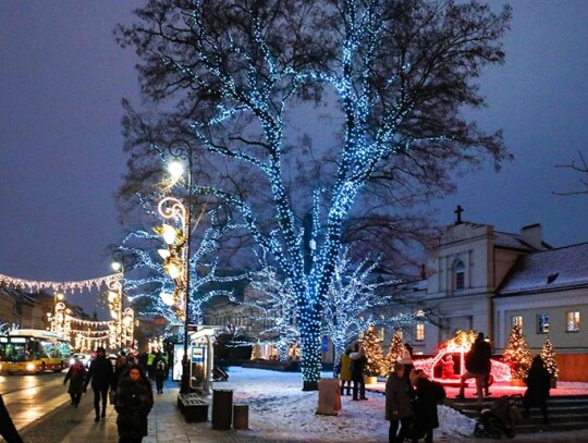 Christmas illuminations in Warsaw, Poland - 06 Dec 2023