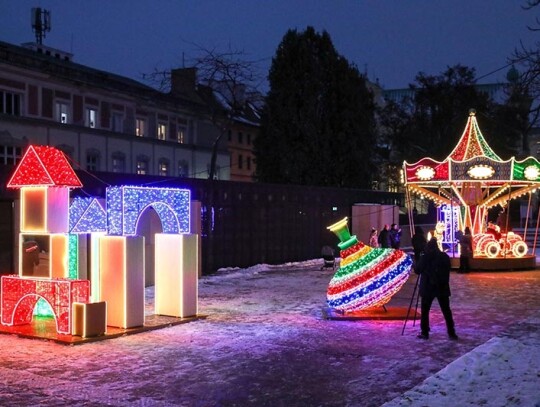 Christmas illuminations in Warsaw, Poland - 06 Dec 2023