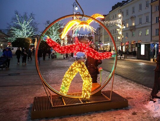 Christmas illuminations in Warsaw, Poland - 06 Dec 2023