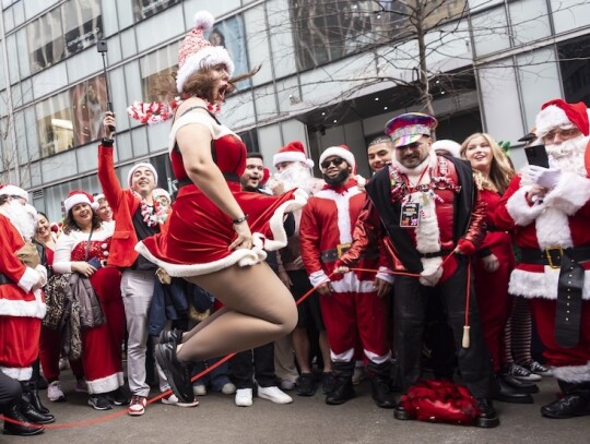 People Gather for Annual SantaCon in New York, USA - 09 Dec 2023