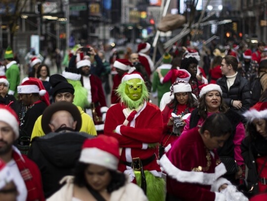 People Gather for Annual SantaCon in New York, USA - 09 Dec 2023