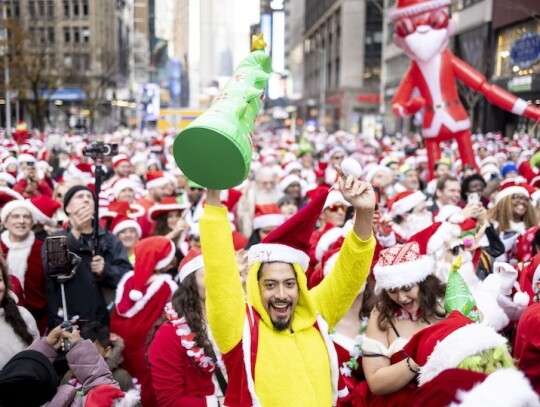 People Gather for Annual SantaCon in New York, USA - 09 Dec 2023