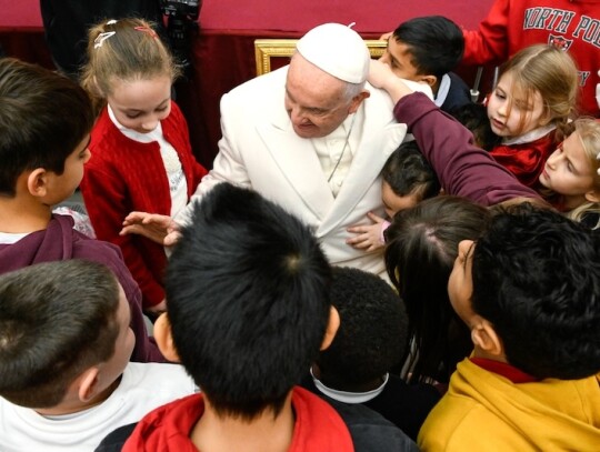 Pope Francis celebrates 87th birthday with children of Santa Marta dispensary, Vatican City, Vatican City State Holy See - 17 Dec 2023