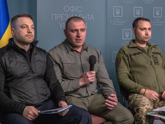 Media briefing in Kyiv on the return 215 people from Russian captivity, Ukraine - 22 Sep 2022