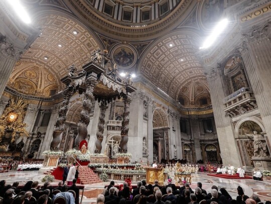 Pope Francis leads the Midnight Christmas mass at the Vatican, Vatican City, Vatican City State Holy See - 24 Dec 2023