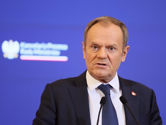 Polish Prime Minister Tusk holds press conference on new budget-related bill, Warsaw, Poland - 27 Dec 2023