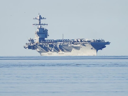 USS Gerald R. Ford carrier in Oslo, Drobak, Norway - 24 May 2023