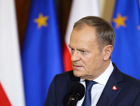 Polish Prime Minister Donald Tusk attends press conference after cabinet meeting, Warsaw, Poland - 03 Jan 2024