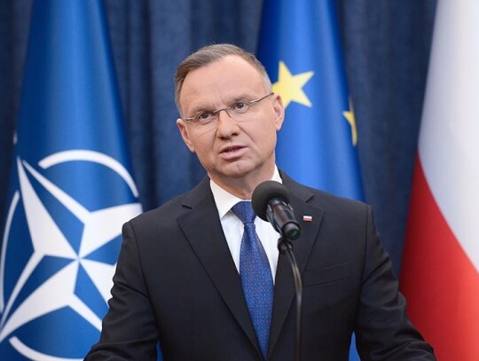 Polish President Andrzej Duda gives a statement, Warsaw, Poland - 10 Jan 2024