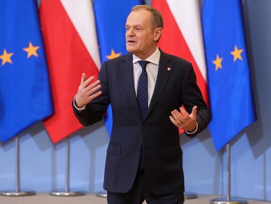 Polish Prime Minister Donald Tusk holds press conference in Warsaw, Poland - 30 Jan 2024