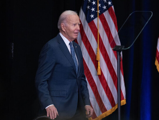 US President Biden delivers remarks at House Democratic Caucus Issues Conference, Leesburg, USA - 08 Feb 2024