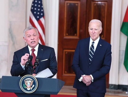 US President Biden and Jordan's King Abdullah II deliver remarks in Washington, USA - 12 Feb 2024