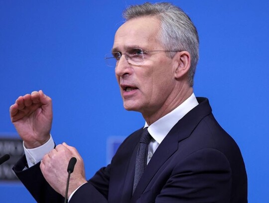 NATO Secretary General Stoltenberg holds pre-ministerial press conference in Brussels, Belgium - 14 Feb 2024