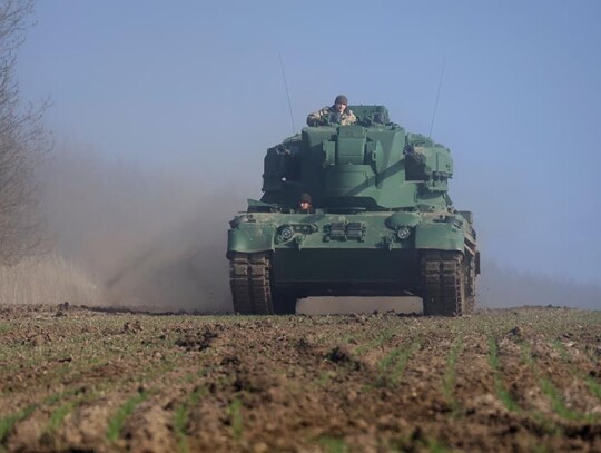 German self-propelled anti-aircraft gun Gepard in Odesa area, Ukraine - 22 Feb 2024