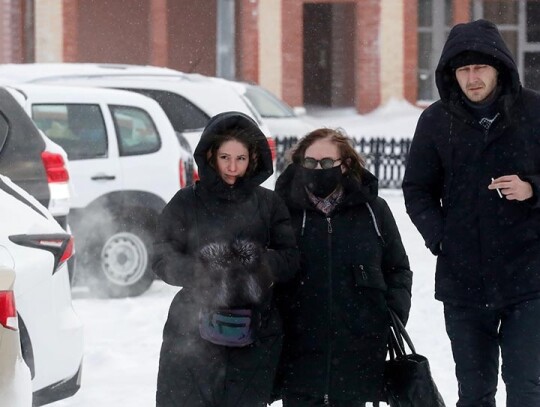 Mother of late Russian opposition leader Navalny visits Investigative Committee in Salekhard, Russian Federation - 19 Feb 2024