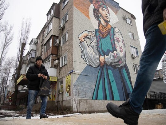 Daily life in the small Ukrainian city of Avdiivka not far from a front line., Donetsk, Ukraine - 03 Feb 2022