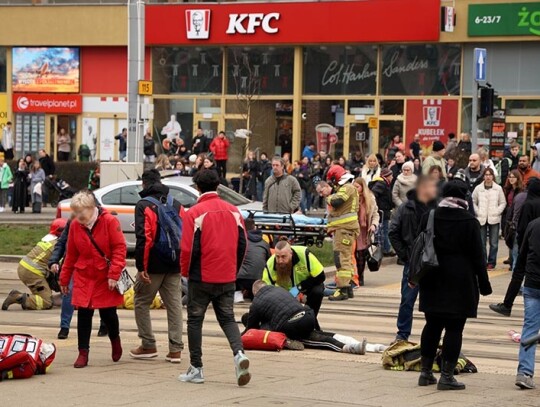 Dozen injured as car drives into a crowd in Szczecin, Poland - 01 Mar 2024