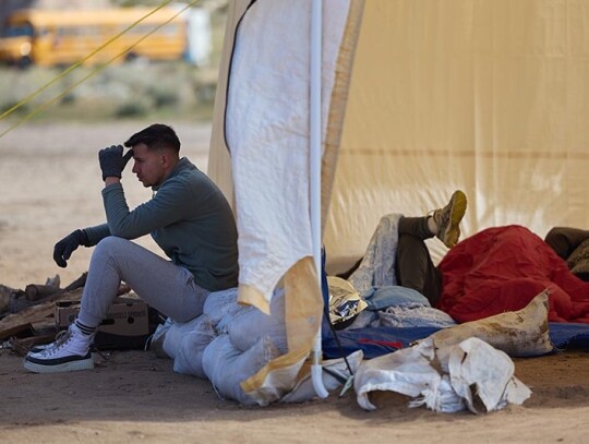 Migrants receive aid at the US Southern Border, Jacumba, USA - 04 Mar 2024