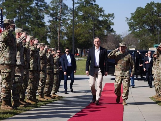 Polish President Andrzej Duda visit to the United States, Savannah, Poland - 13 Mar 2024