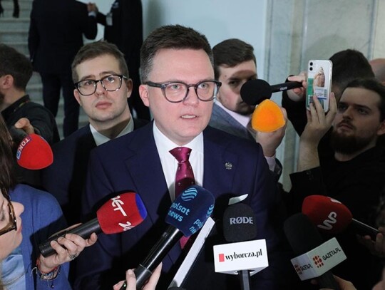 Poland Parliament security bars former MPs from entering the parliament, Warsaw - 07 Feb 2024