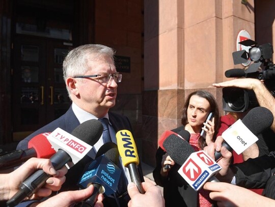 Russian ambassador to Poland Sergey Andreyev press conference in Warsaw - 23 Mar 2022