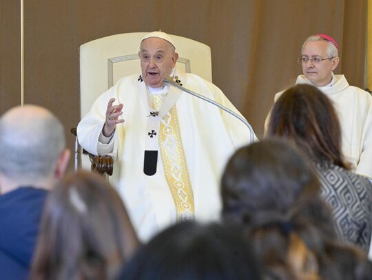 Pope Francis visits women's prison in Rome on Holy Thursday, Italy - 28 Mar 2024