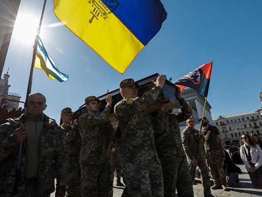 Kyiv bids farewell to Ukrainian servicemen killed in Donetsk, Ukraine - 09 Apr 2024