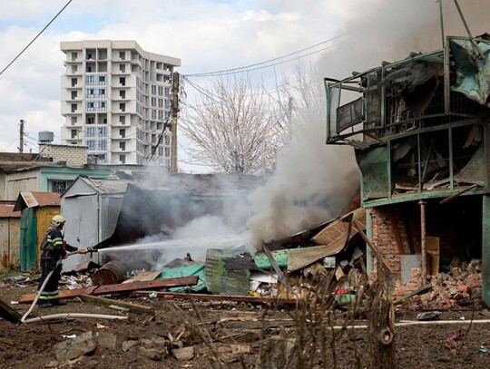 Rocket attack on Kharkiv, Ukraine - 07 Apr 2024