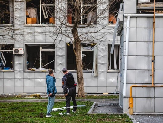 At least 13 injured in Russian rocket strike on Dnipro, Ukraine - 02 Apr 2024