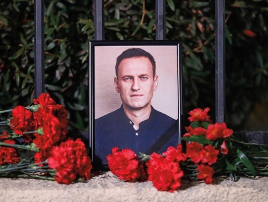 Vigil in Tbilisi following Alexey Navalny's death, Georgia - 16 Feb 2024