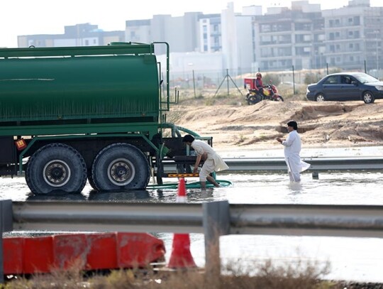 Dubai roads flooded as the UAE witnesses largest rainfall in 75 years, United Arab Emirates - 17 Apr 2024